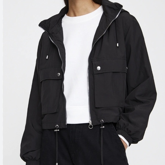 Pull&Bear Jackets & Blazers - Pull&Bear Black Windbreaker Jacket